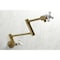 Kingston Brass KS4107PX Wall Mount Pot Filler, Brushed Brass KS4107PX - alternate 3